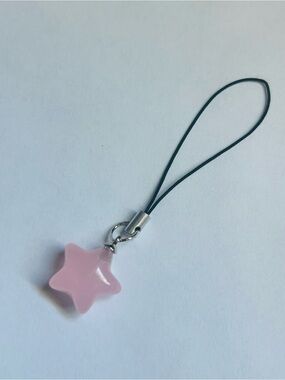Small Pink Star Charm - Phone Charm - Bag Charm